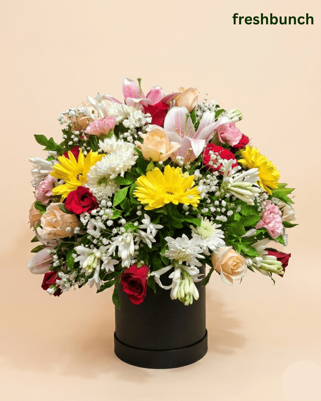 Vibrant Mixed Gerberas & Lilies Luxury Box