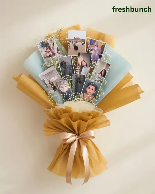 Bespoke Photo Memory Bouquet with Baby’s Breath