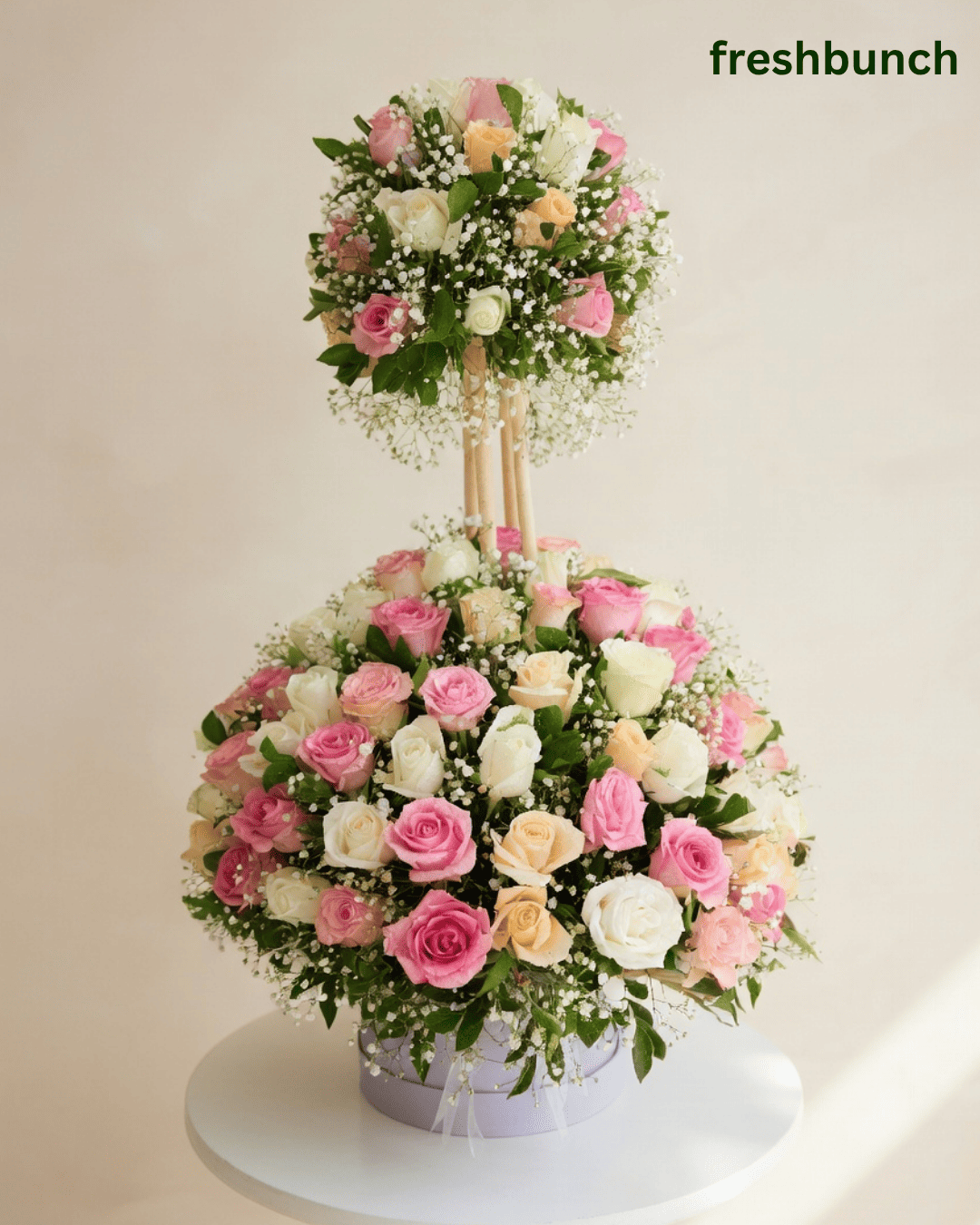 Imperial Multi-Colored Topiary Rose Arrangement