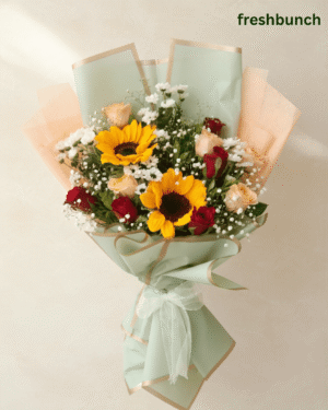 Sunflower & Rose Mixed Bouquet