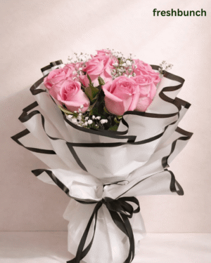 Chic Pink Grace & Baby's Breath Designer Bouquet