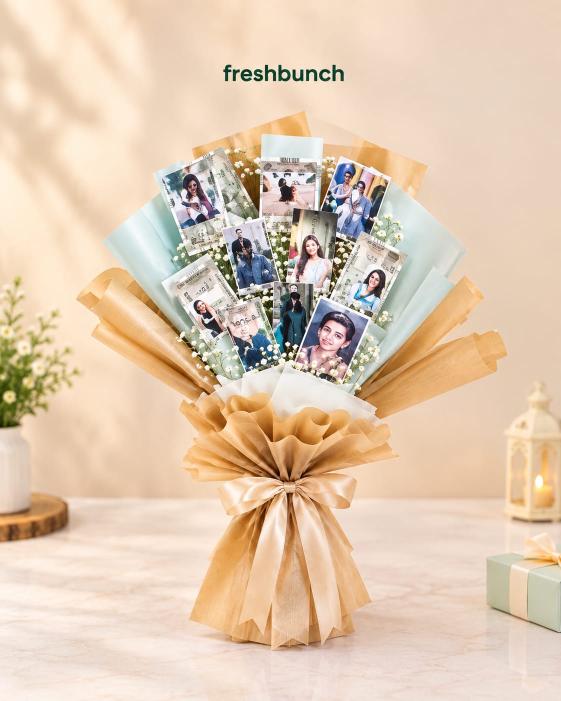 Bespoke Photo Memory Bouquet with Baby’s Breath