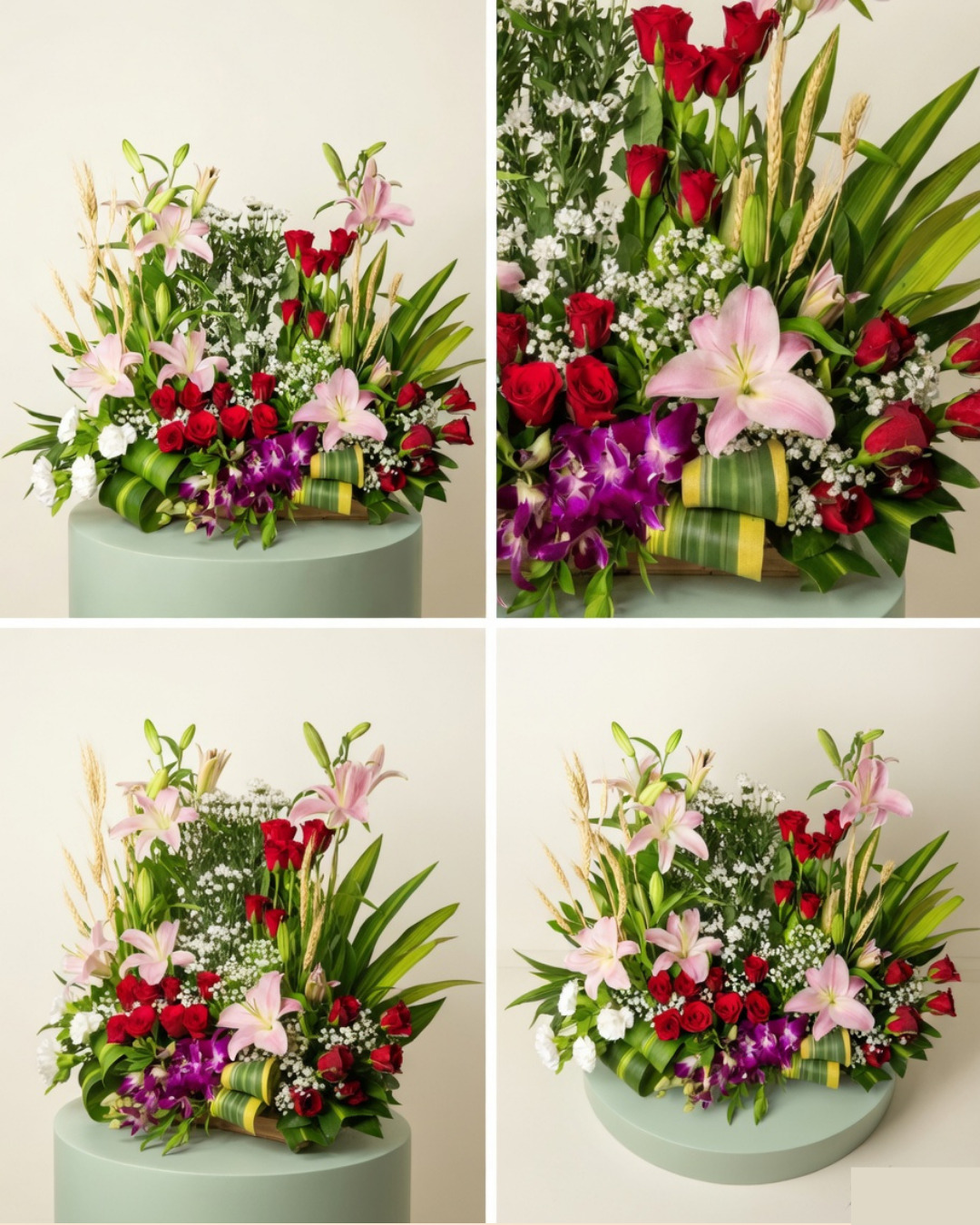 Blushing Lilies & Roses Arrangement