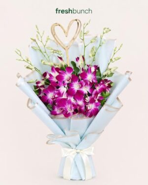 Elegant Purple Orchids Bouquet
