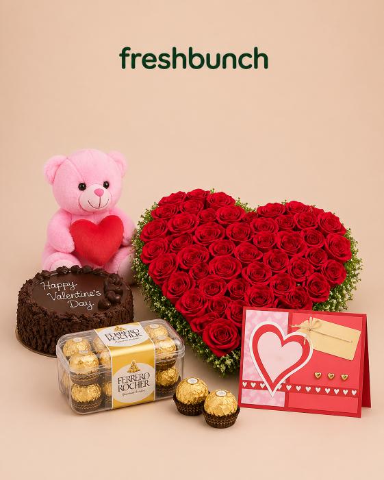 Ultimate Heart-Shaped Valentine Mega Luxury Combo