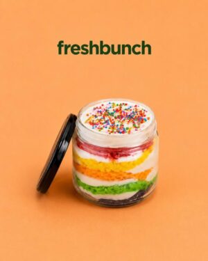 FreshBunch Premium Rainbow Luxury Jar Cake (250gm)