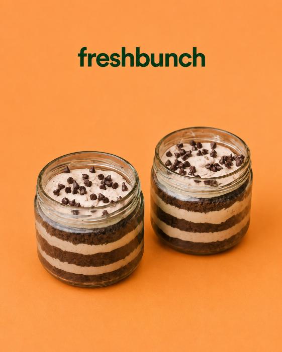 FreshBunch Premium Choco Chip Luxury Jar Cake Combo (500gm - Pack of 2)