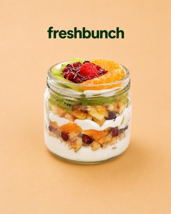 FreshBunch Premium Exotic Fruit & Nut Luxury Jar Parfait (250gm)
