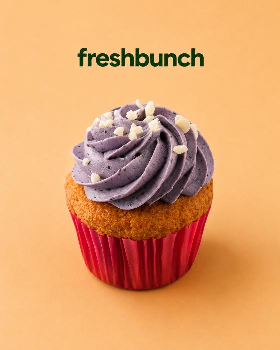 FreshBunch Premium Blueberry Luxury Cupcake (6 Pcs)
