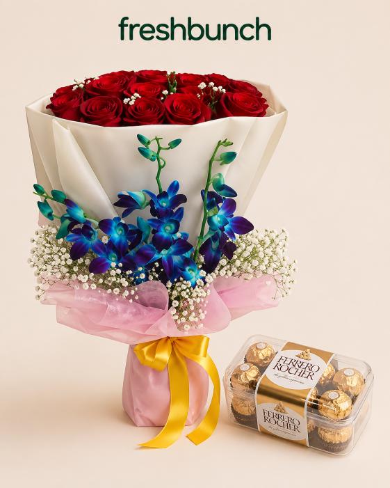 FreshBunch Royal Bloom & Gold Chocolate Set