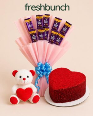 FreshBunch Red Velvet Love & Chocolates Combo