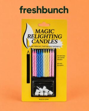 FreshBunch “Magic Relighting” Prank Birthday Candles (Pack of 10)