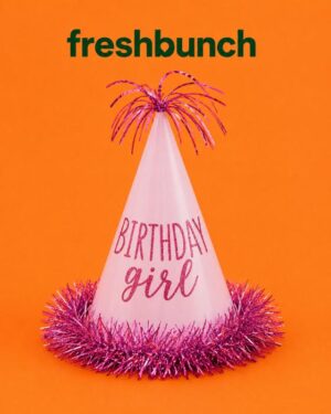 FreshBunch Elegant Pastel Pink Birthday Girl Tinsel Fountain Hat