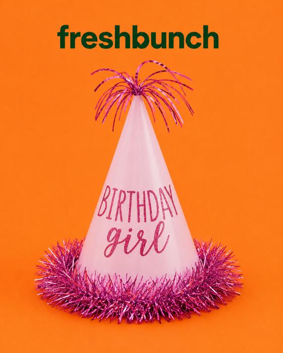 FreshBunch Elegant Pastel Pink Birthday Girl Tinsel Fountain Hat