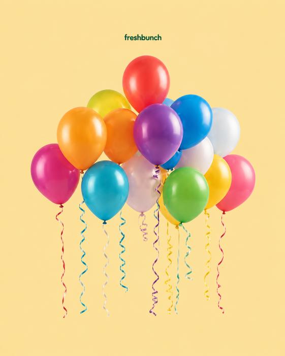 FreshBunch Premium Vibrant Multi-Color Loose Celebration Balloons (Pack of 30)