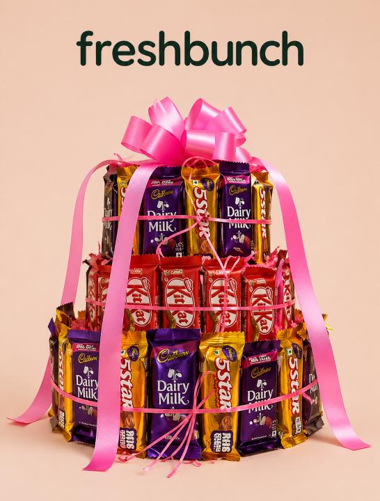 FreshBunch 3-Tier Chocolate Tower Gift Arrangement