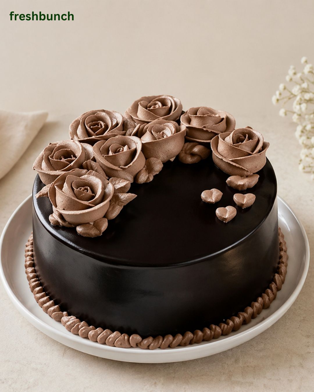 Chocolate Rose Cake FreshBunch