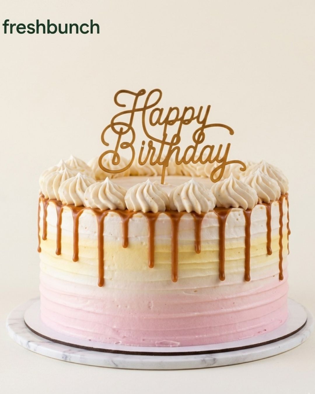 Pink Drip Birthday Cake FreshBunch