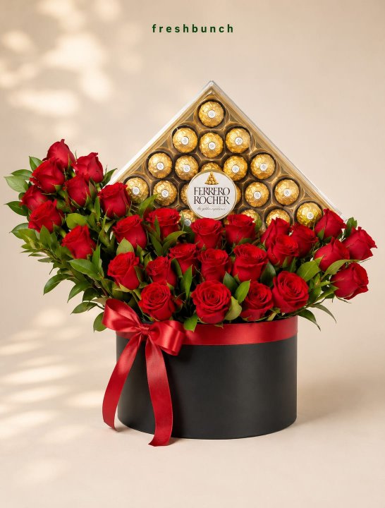 Ferrero Diamond & Red Rose Box
