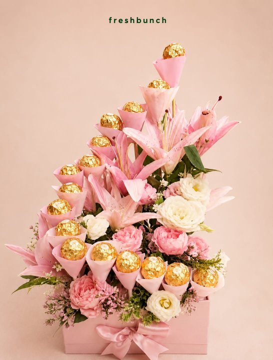 Pink Lily & Ferrero Tower