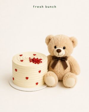 Sweet Heart Cake & Plush Combo