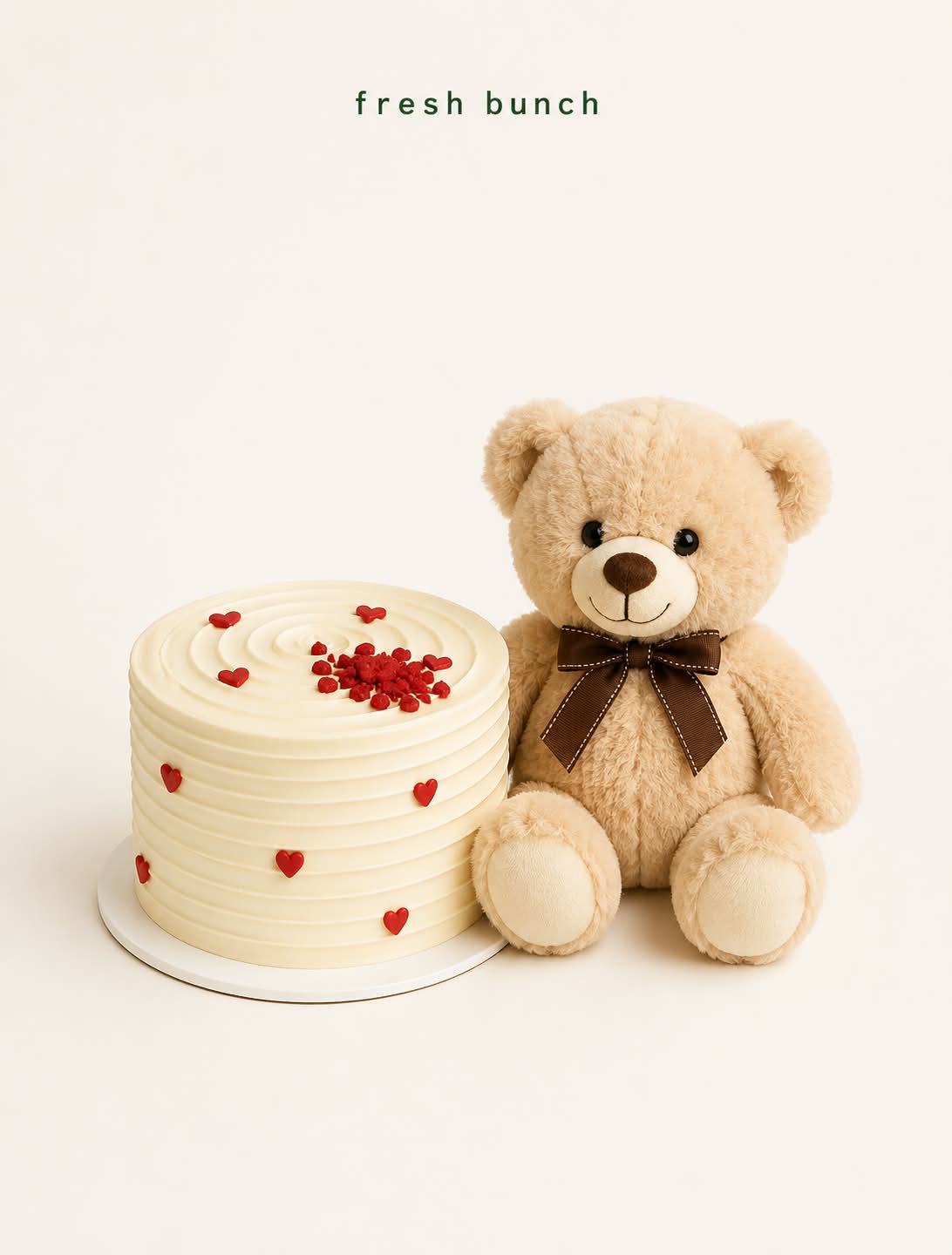 Sweet Heart Cake & Plush Combo