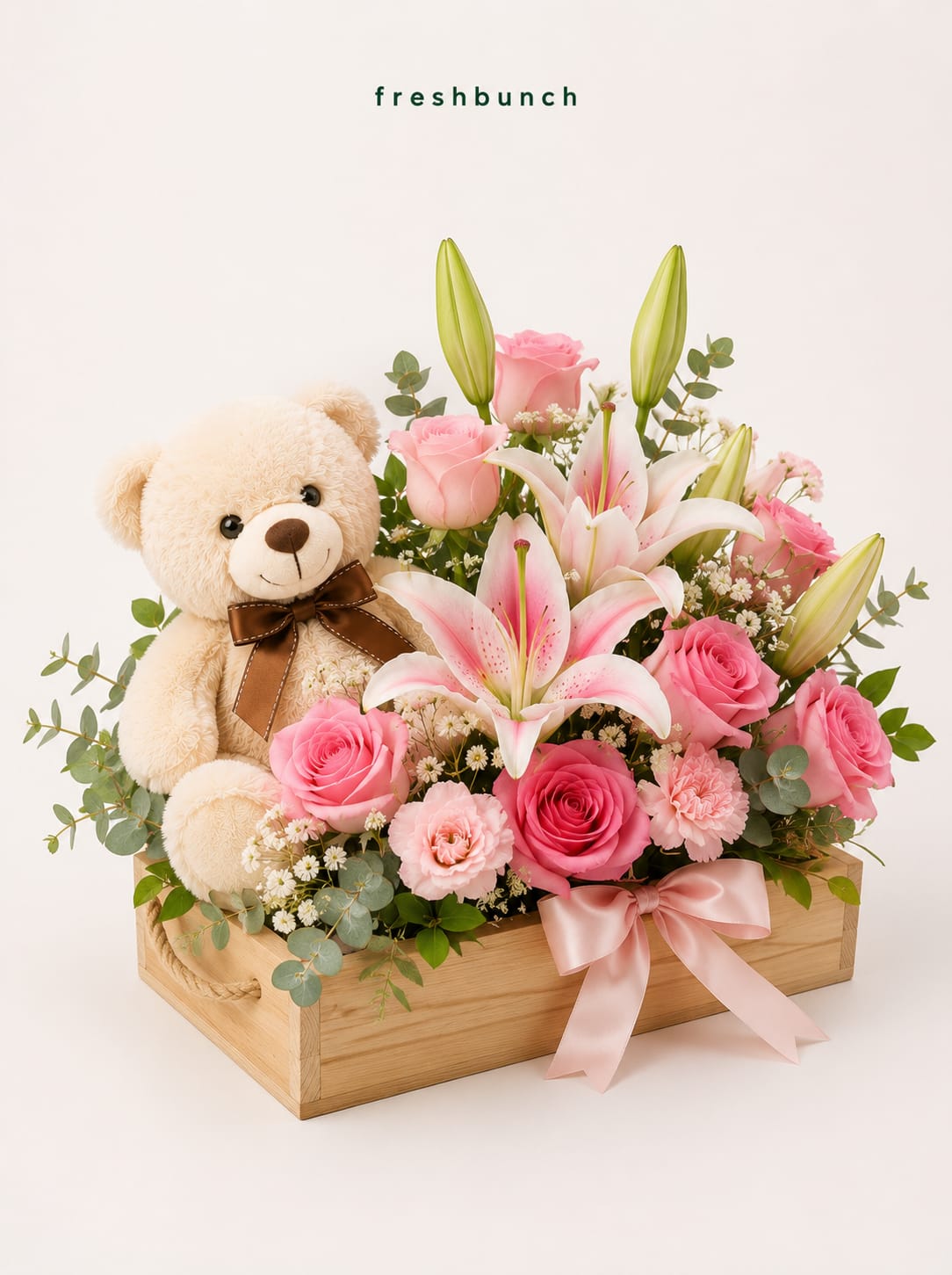 Royal Floral Crate & Cuddle Bears