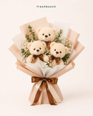 Pastel Cuddle Trio Bouquet