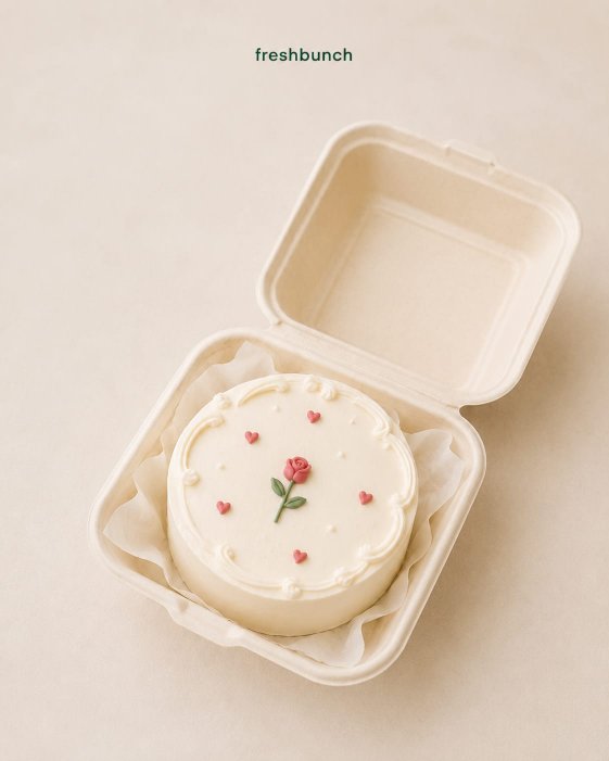Pure White Vanilla Bento Cake