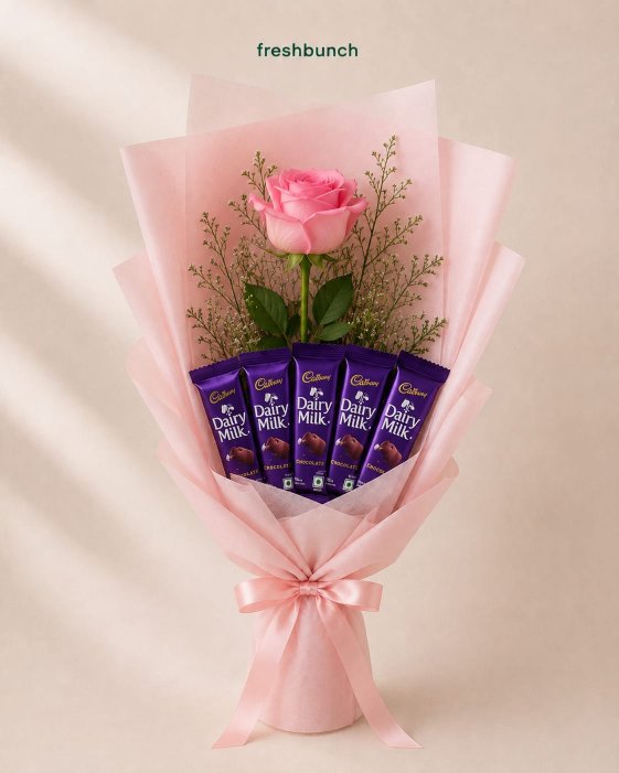 Mini Dairy Milk Purple Bouquet