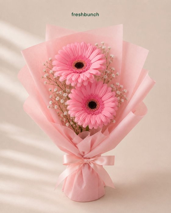 Pink Gerberas Blossom Bouquet