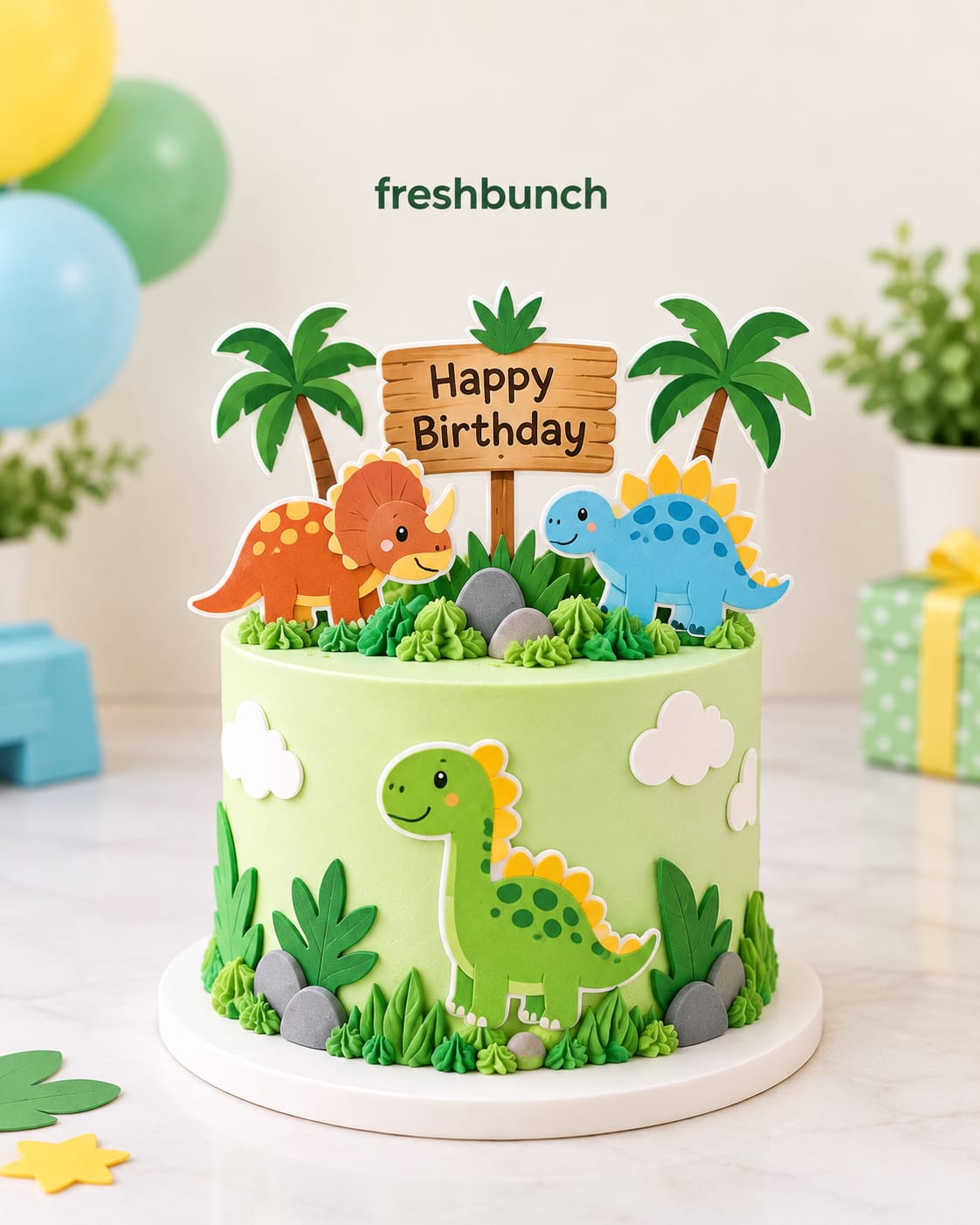 Dino Adventure 1 KG Birthday Theme Cake