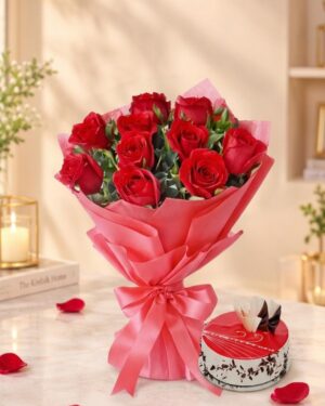 Red Rose & Strawberry Delight Combo
