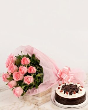 Jumelia Roses & Black Forest Combo