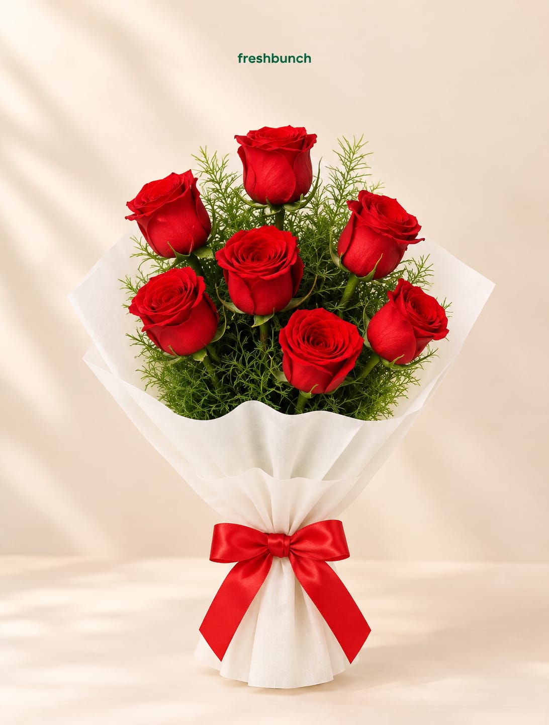 Pure Elegance White Wrapped Red Roses