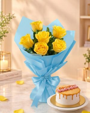 Yellow Roses & Butterscotch Delight Combo