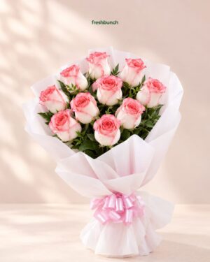 Pink Pretty Jumelia Roses Bouquet
