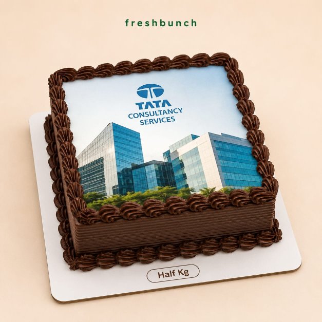 Corporate Logo Chocolate Photo Cake