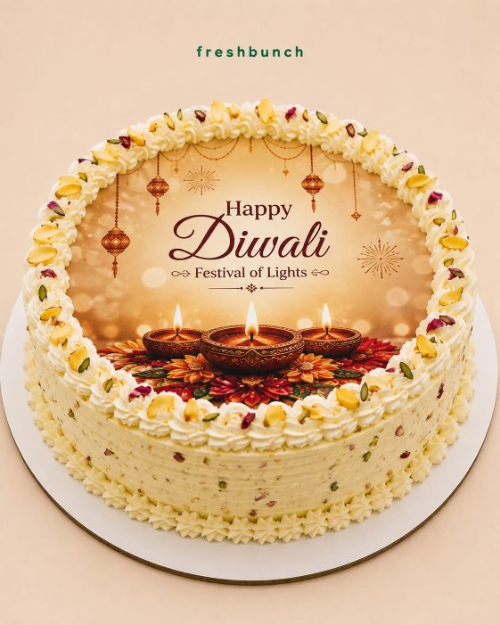 Happy Diwali Rasmalai Photo Cake