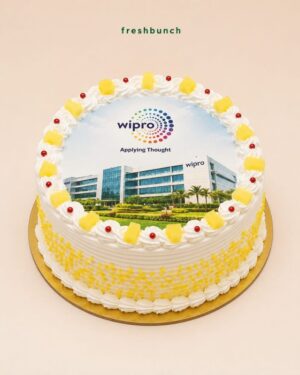 Corporate Pineapple Photo Cake