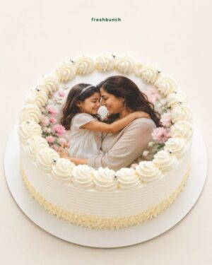 Mother & Baby Vanilla Photo Cake