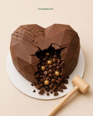 Choco Crunch Heart Pinata Cake