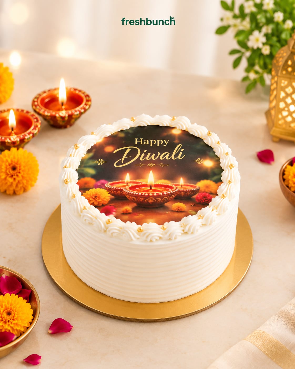 Diwali Special Vanilla Photo Cake
