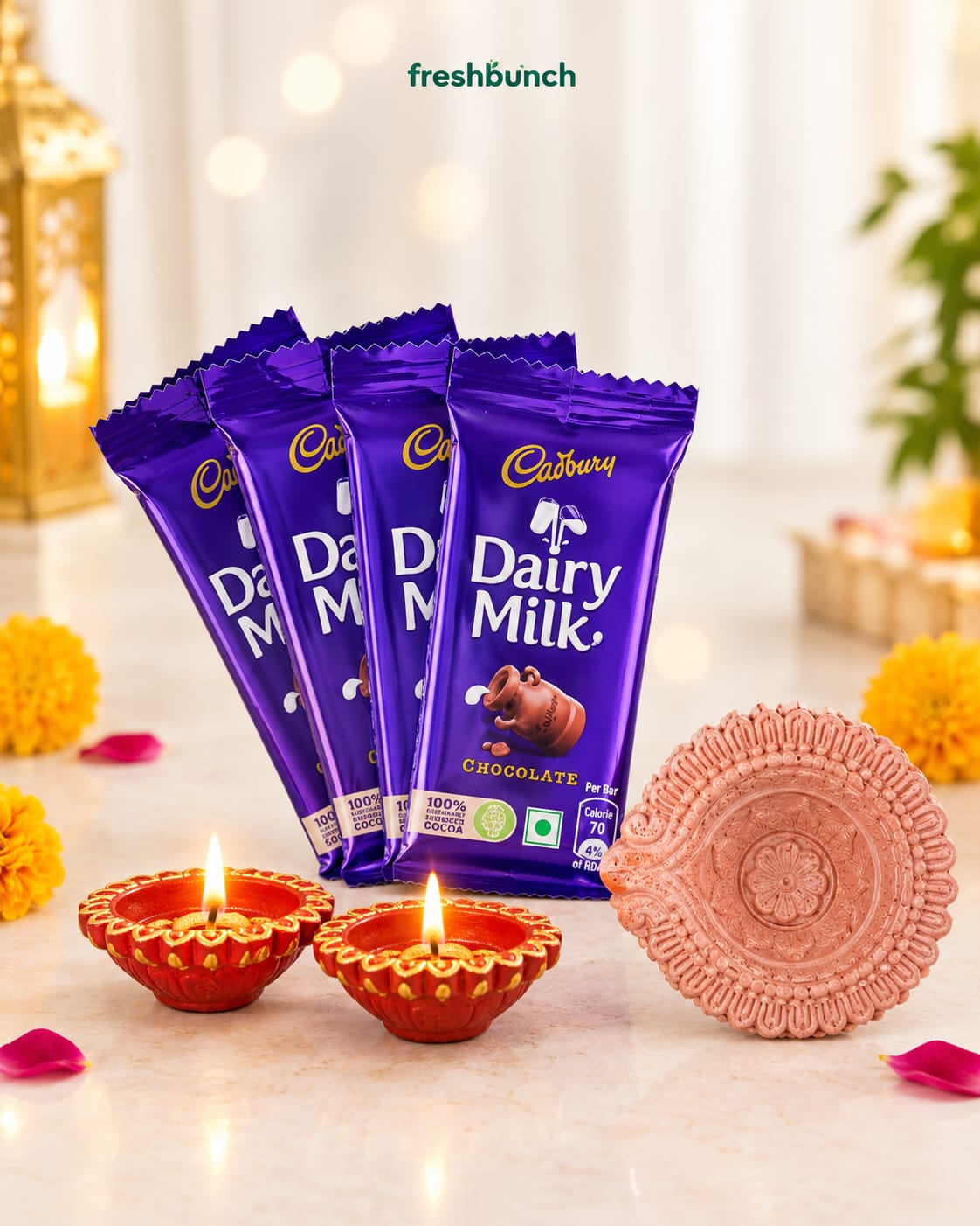 Cadbury Dairy Milk & Earthen Diyas Festive Pack