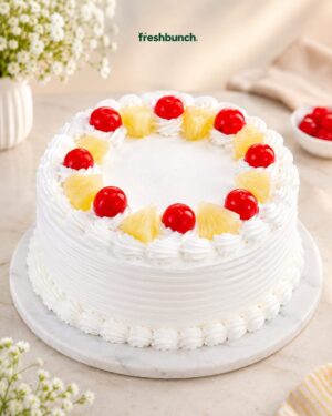 White Pearl Pineapple Cherry Cake