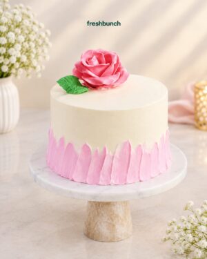 Elegant Pink Rose Designer Cake