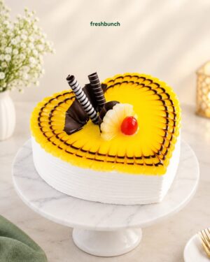 Heart Shaped Pineapple Romance Cake