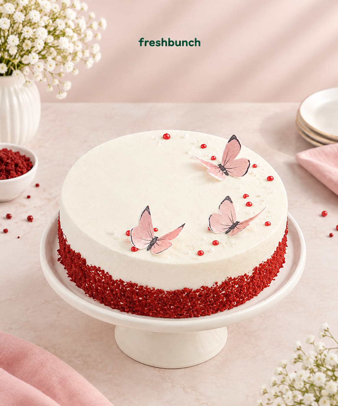 Butterfly Red Velvet Cake