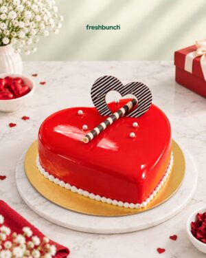 Velvet Heart Romance Cake