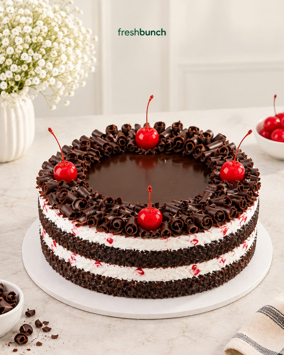 Double Layer Black Forest Cake